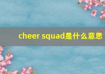 cheer squad是什么意思